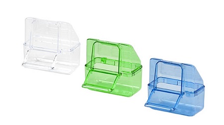 2GR Canary Seed Dish - Available in clear, blue or green - art 24 - 2GR - Canary Supplies - Cage Accessory