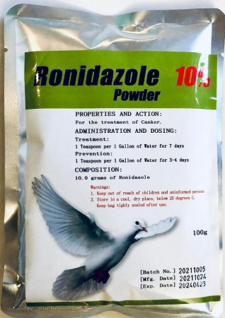 Ronidazole 10% - antiprotozoal treatment - Trichomonas, Giardia, Cochlosoma - Parasitic - In the drinking water 