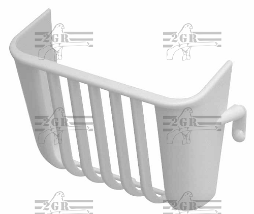 Nesting Material and/or Salad Rack - white plastic - art 122 - 2GR -  Finch and Canary Breeding Supplies 